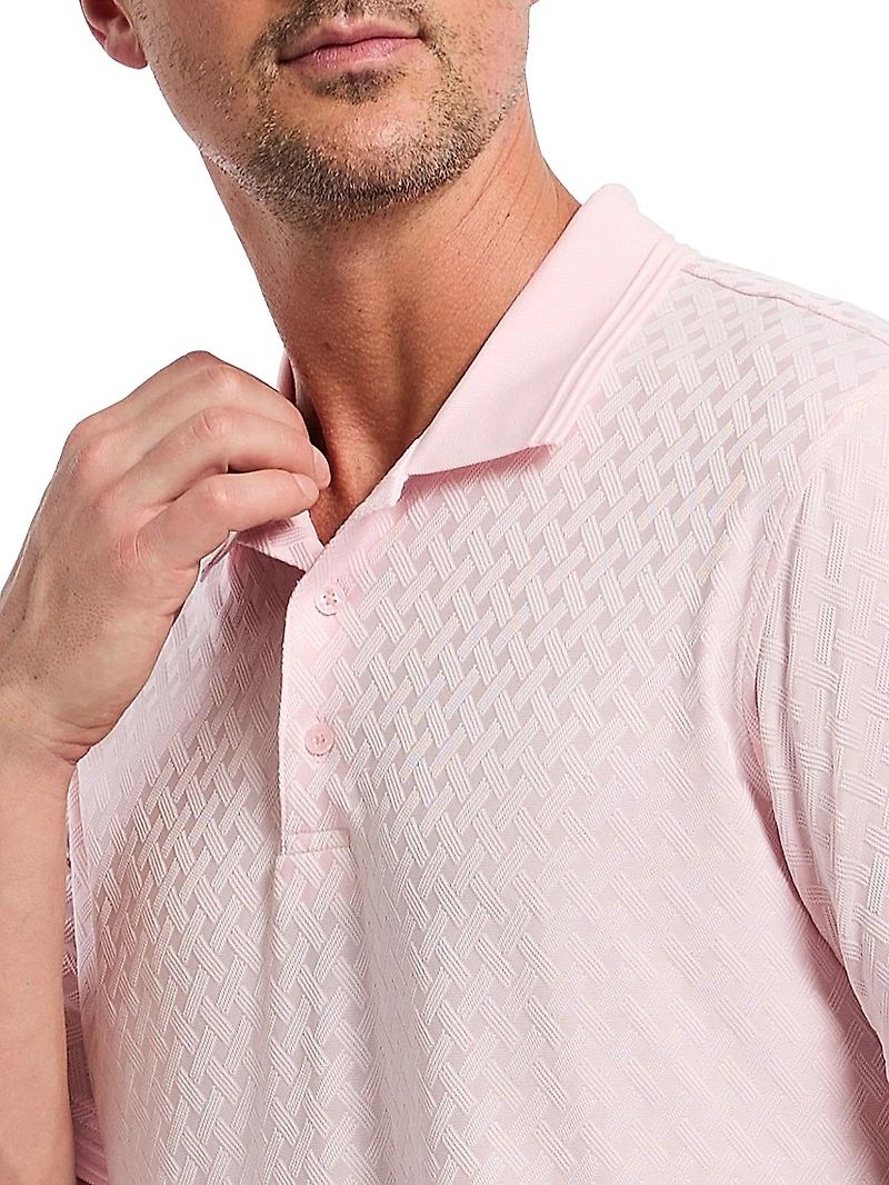 Elias Jacquard Knit Polo Shirt