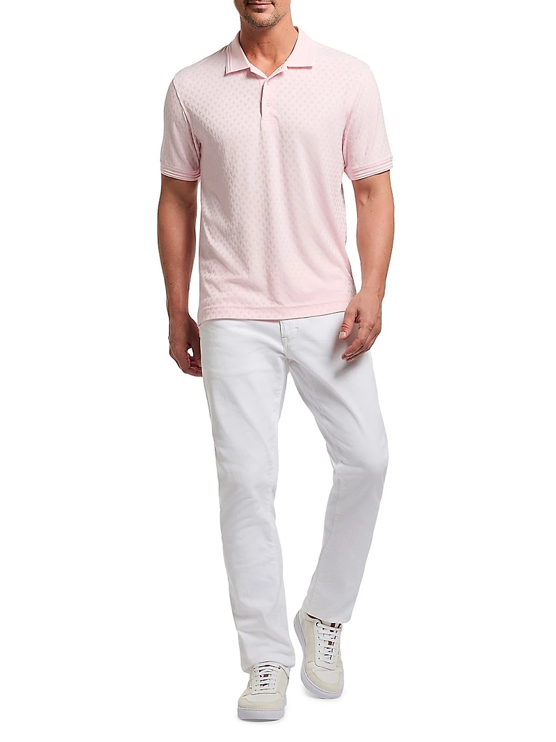 Elias Jacquard Knit Polo Shirt