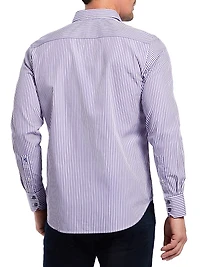 Greenwich Striped Stretch Cotton Shirt
