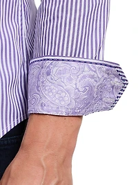 Greenwich Striped Stretch Cotton Shirt