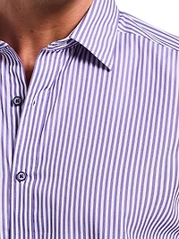 Greenwich Striped Stretch Cotton Shirt