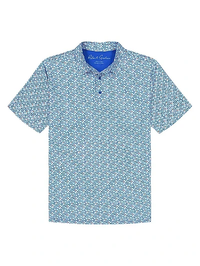 Galan Abstract Knit Polo Shirt