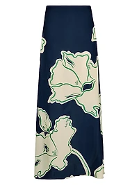 Magia Floral Silk Maxi Skirt