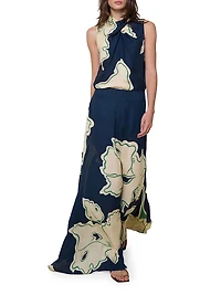 Magia Floral Silk Maxi Skirt