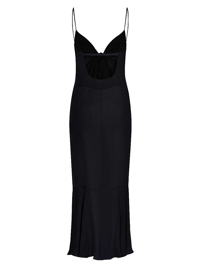 Iluminating Ruffled Silk Tie-Front Top