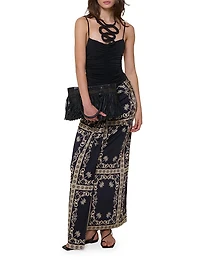 Dream Tiles Wrap-Style Maxi Skirt