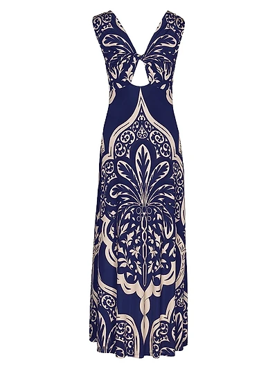 Voyage Twist-Front Cut-Out Maxi Dress