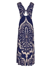 Voyage Twist-Front Cut-Out Maxi Dress
