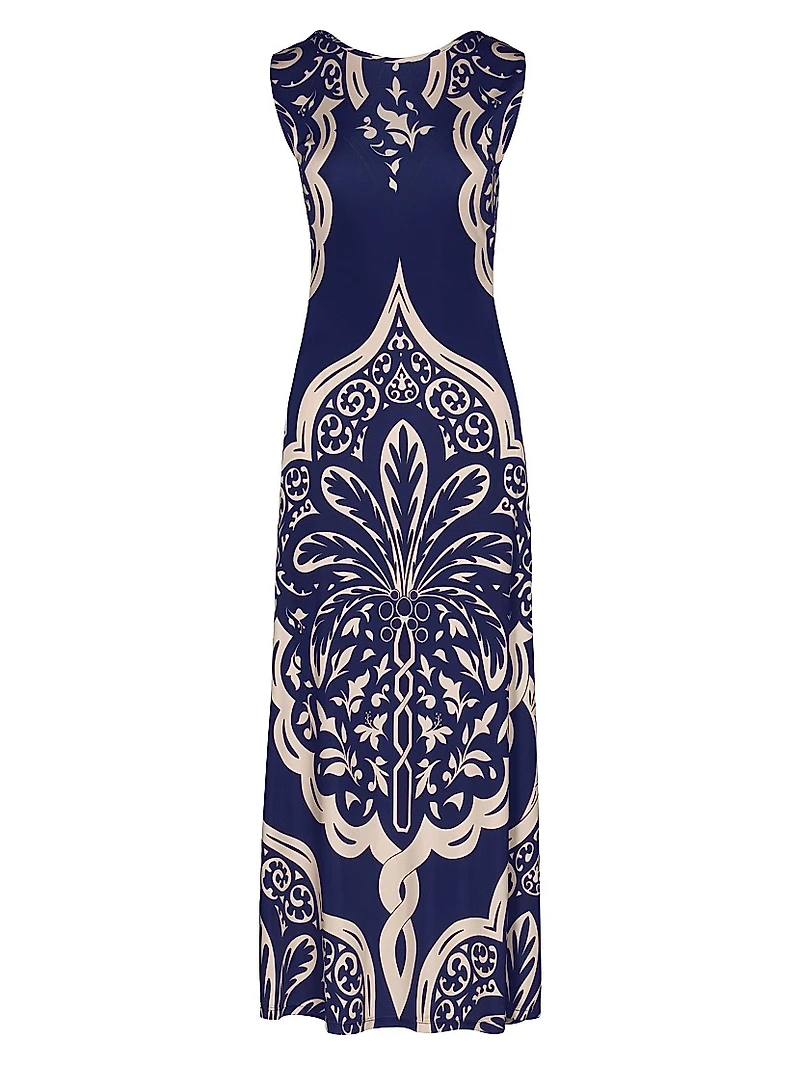 Voyage Twist-Front Cut-Out Maxi Dress