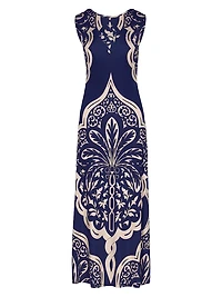 Voyage Twist-Front Cut-Out Maxi Dress