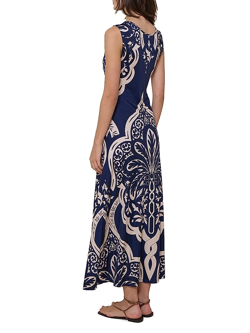 Voyage Twist-Front Cut-Out Maxi Dress