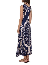Voyage Twist-Front Cut-Out Maxi Dress