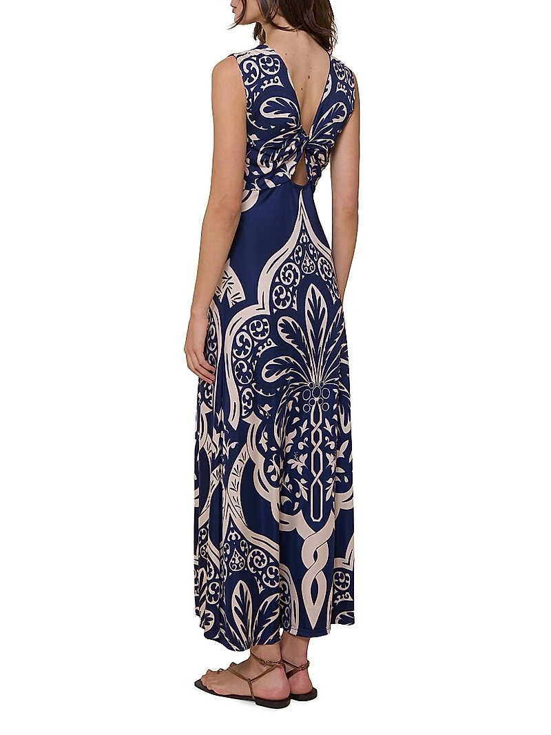 Voyage Twist-Front Cut-Out Maxi Dress