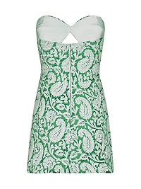 Festive Song Paisley Cut-Out Sweetheart Minidress