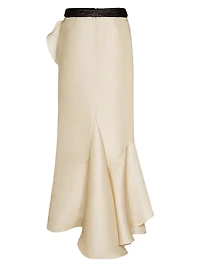 Sevillana Ruffled Silk Maxi Skirt