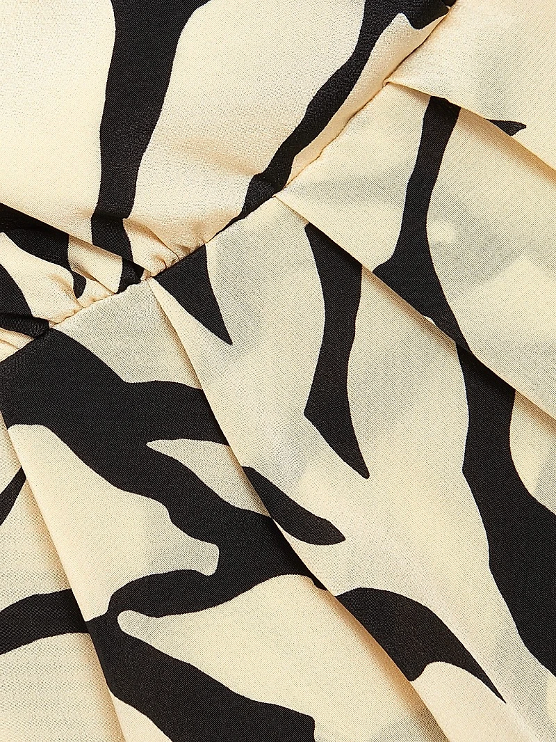 Dream Flowers Silk Midi-Dress