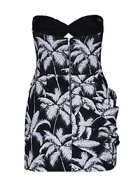 Galena Sombra Tropical Strapless Minidress