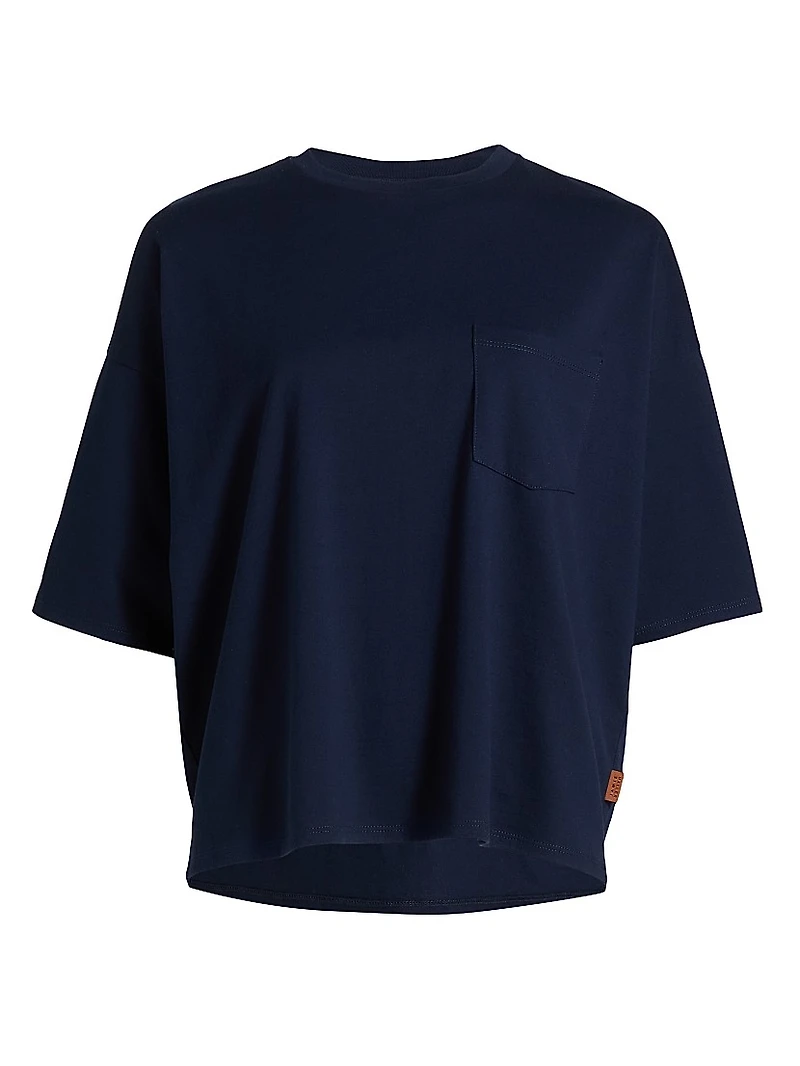 Cotton Crewneck Boxy T-Shirt