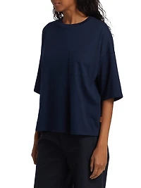 Cotton Crewneck Boxy T-Shirt