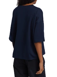 Cotton Crewneck Boxy T-Shirt