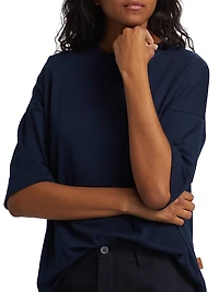 Cotton Crewneck Boxy T-Shirt