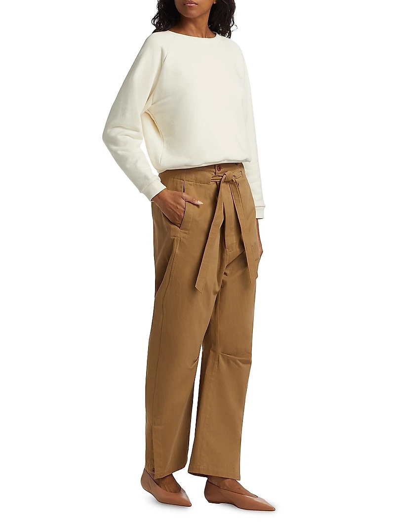 Everything Tie-Waist Barrel-Leg Pants