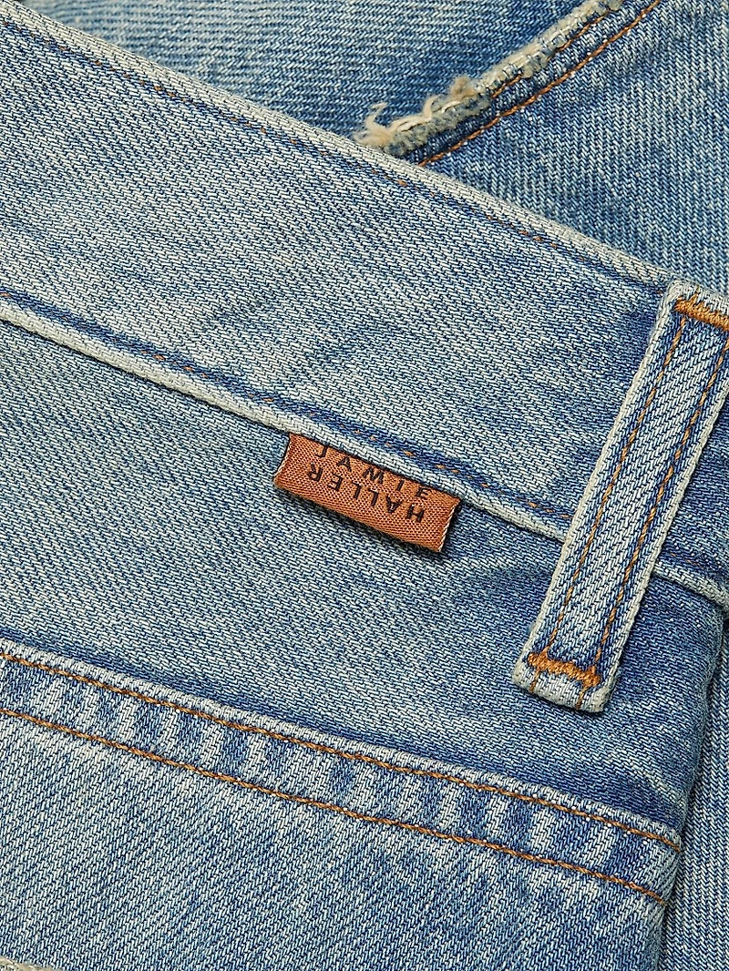 Lax Mid-Rise Wide-Leg Jeans