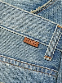 Lax Mid-Rise Wide-Leg Jeans