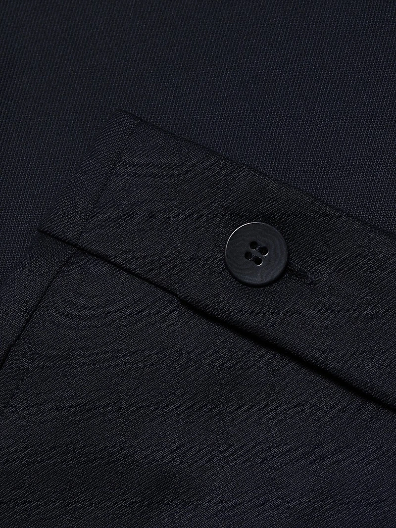 Waist Tape Straight-Leg Ankle Trousers