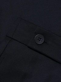 Waist Tape Straight-Leg Ankle Trousers