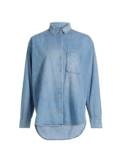 Essential Chambray Button-Front Shirt