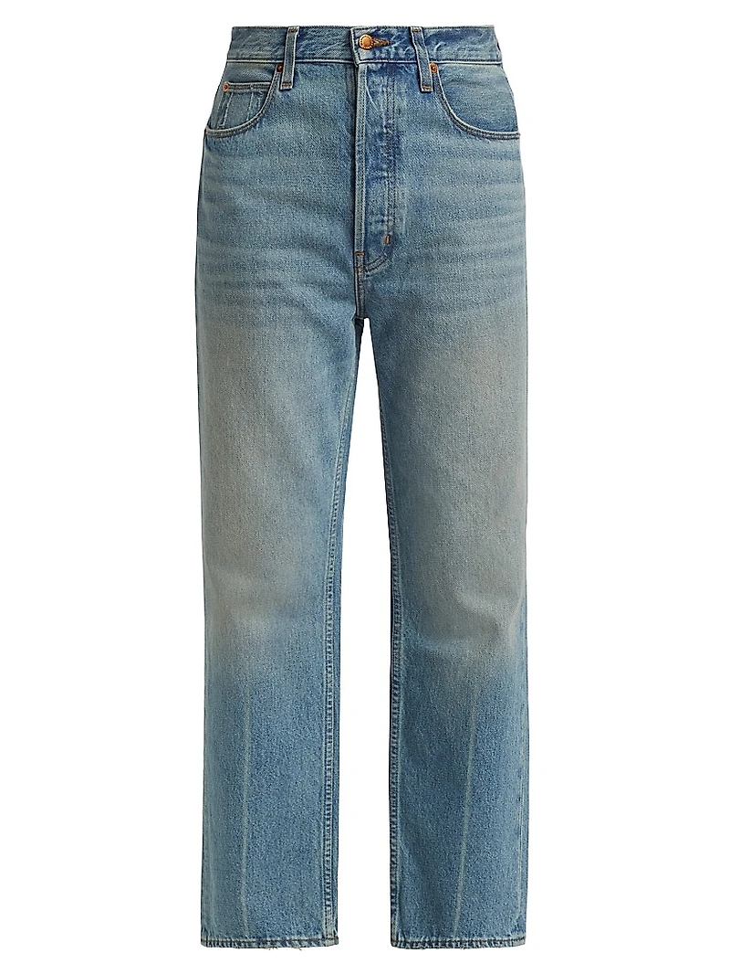 Slouch Mid-Rise Straight Jeans