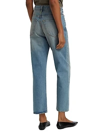 Slouch Mid-Rise Straight Jeans
