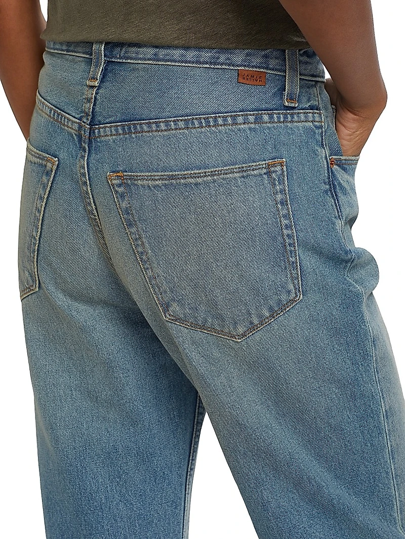 Slouch Mid-Rise Straight Jeans