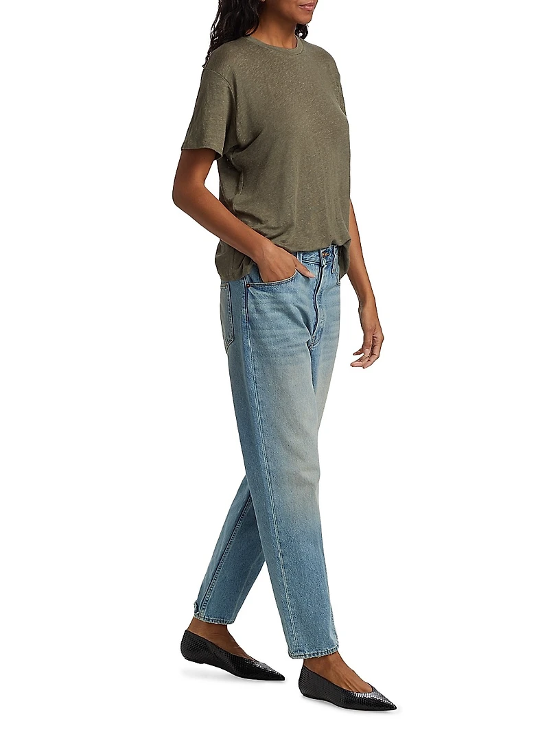 Slouch Mid-Rise Straight Jeans