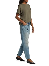 Slouch Mid-Rise Straight Jeans