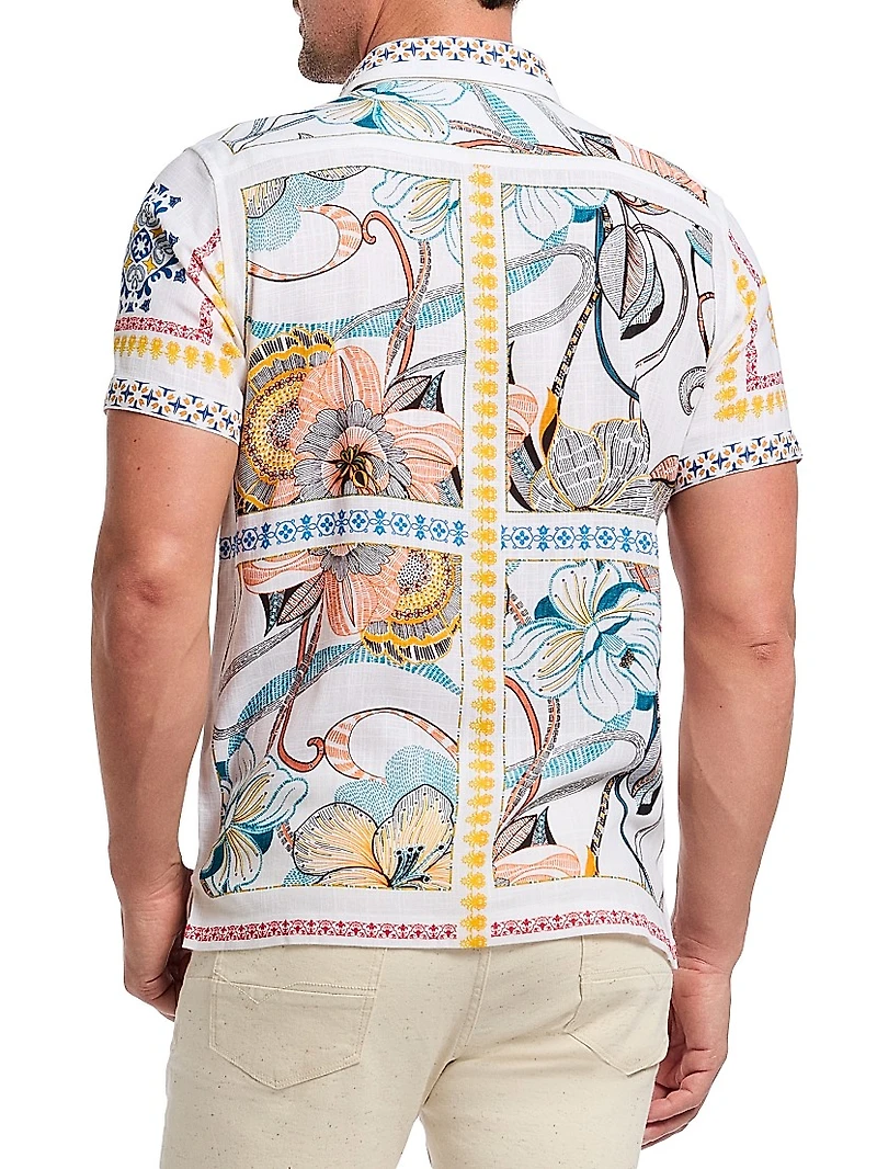 Manzu Abstract Woven Shirt