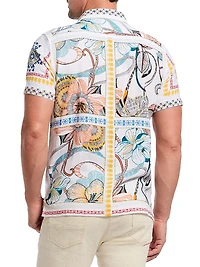 Manzu Abstract Woven Shirt