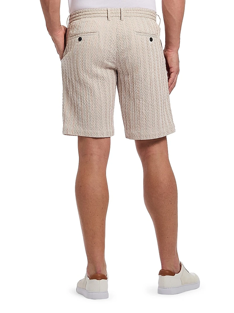 Fornillo Striped Woven Drawstring Shorts