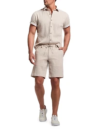 Fornillo Striped Woven Drawstring Shorts