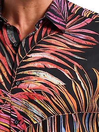Acai Printed Cotton Button-Front Shirt