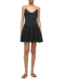 Dena Stretch-Cotton Fit & Flare Minidress