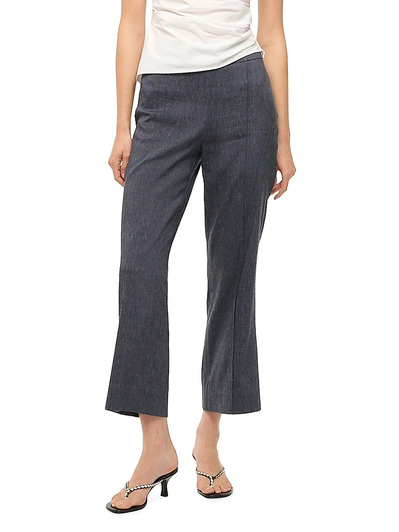 Knack Linen-Blend Crop Pants