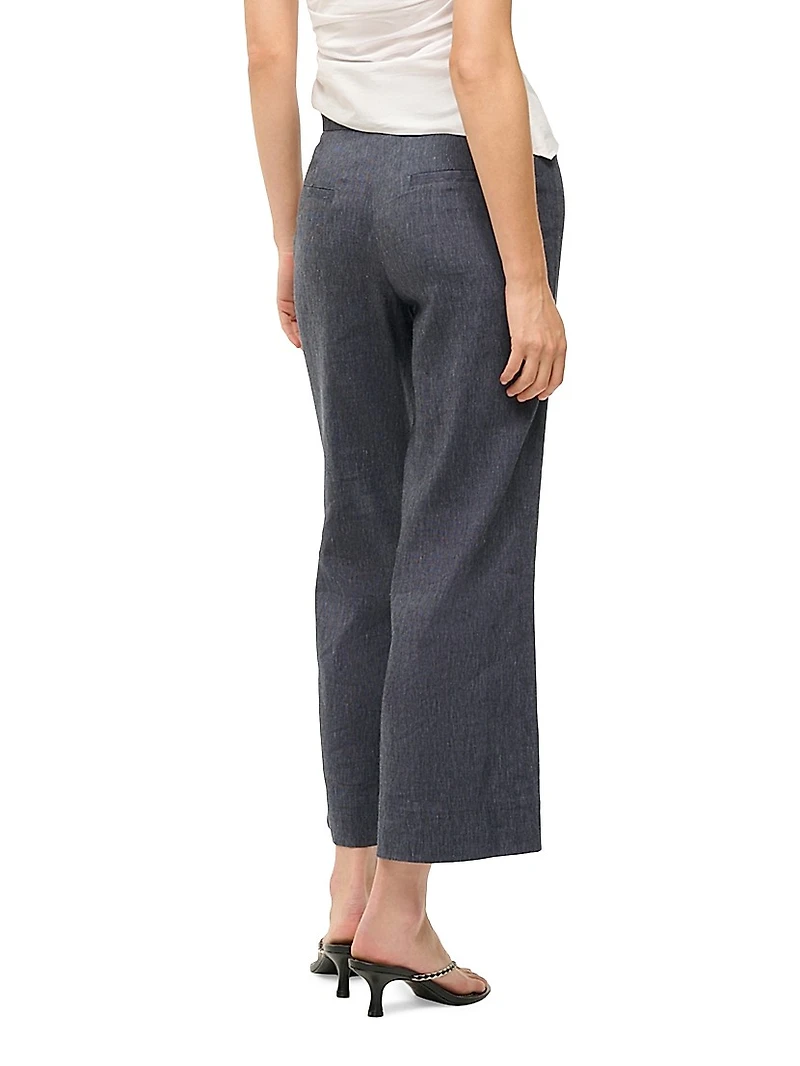 Knack Linen-Blend Crop Pants
