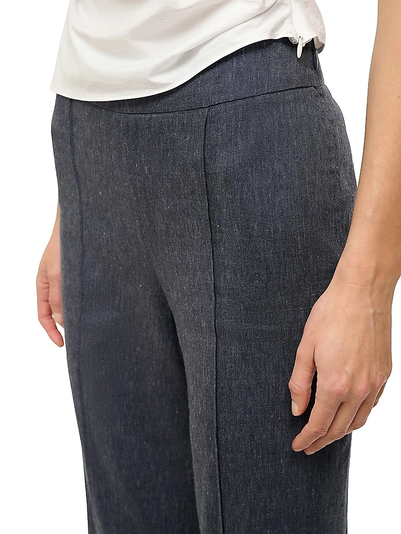 Knack Linen-Blend Crop Pants