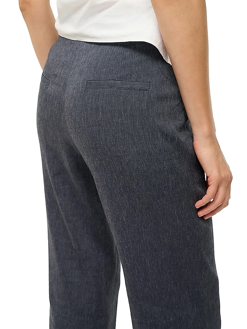 Knack Linen-Blend Crop Pants