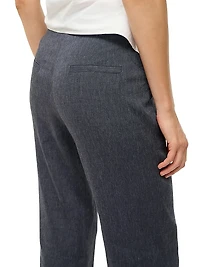 Knack Linen-Blend Crop Pants