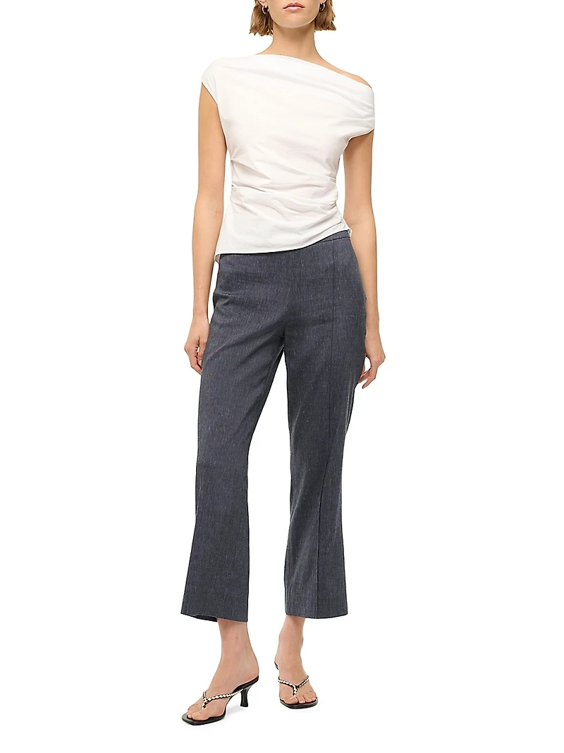 Knack Linen-Blend Crop Pants