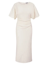 Amelie Linen-Blend Sheath Midi-Dress