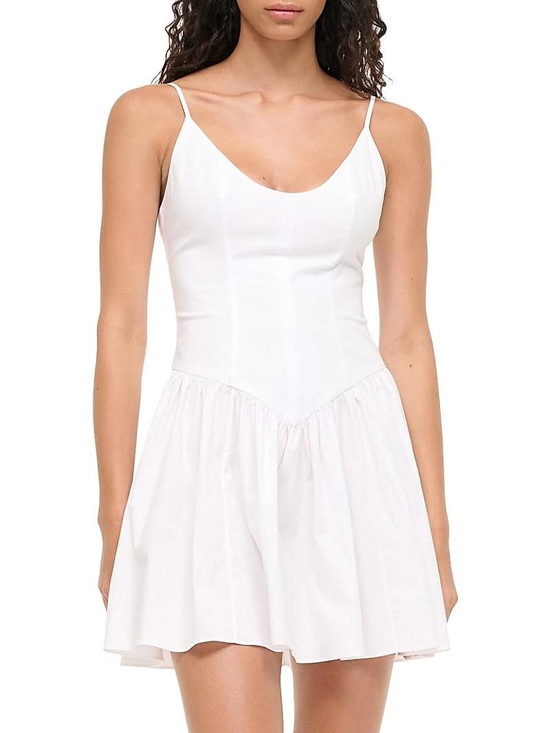 Dena Stretch-Cotton Sleeveless Minidress